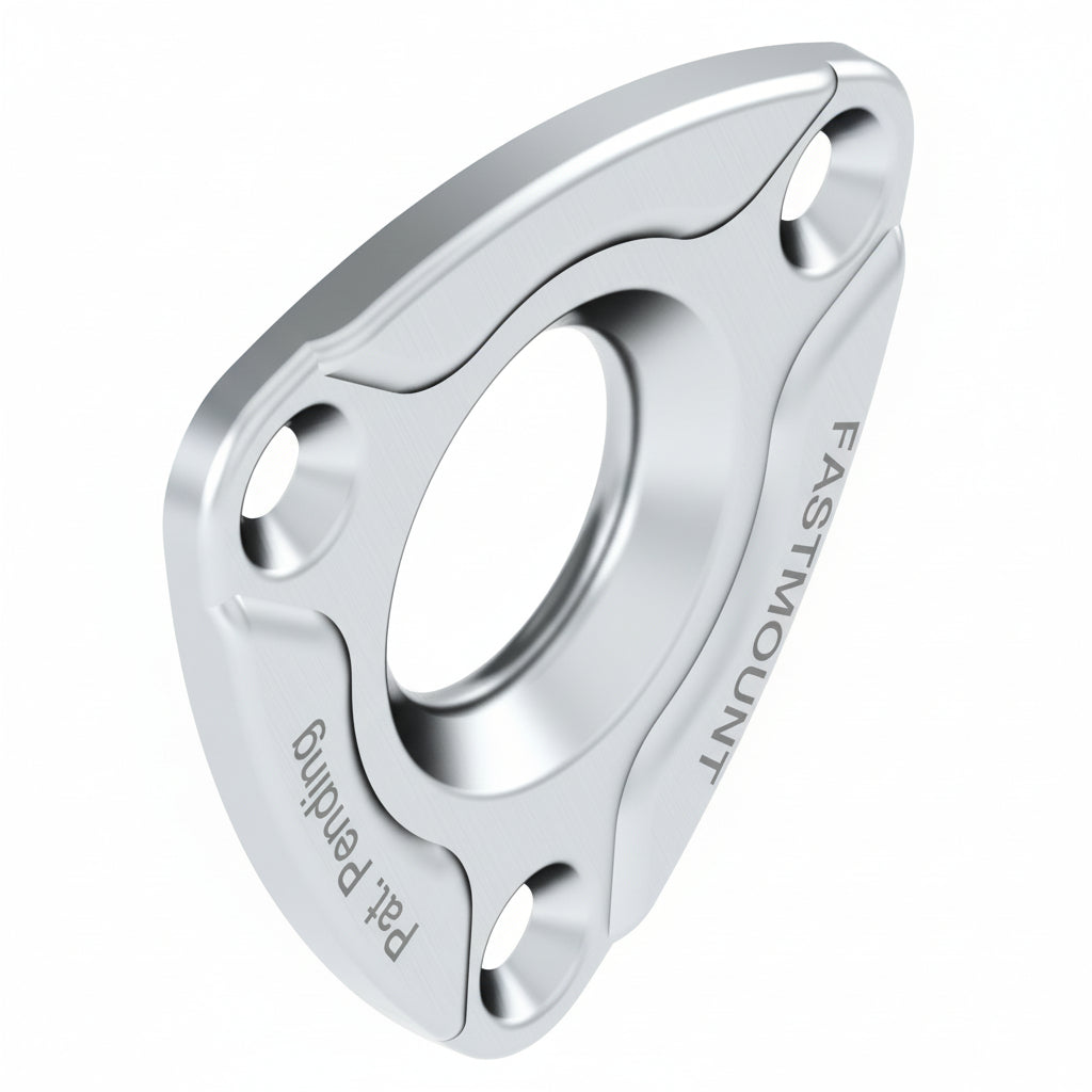 FASTMOUNT Maxi Metal Set - Buchse MC-NPF10 & Clip MC-NPM10B, Messing vernickelt, 10kg Buchse