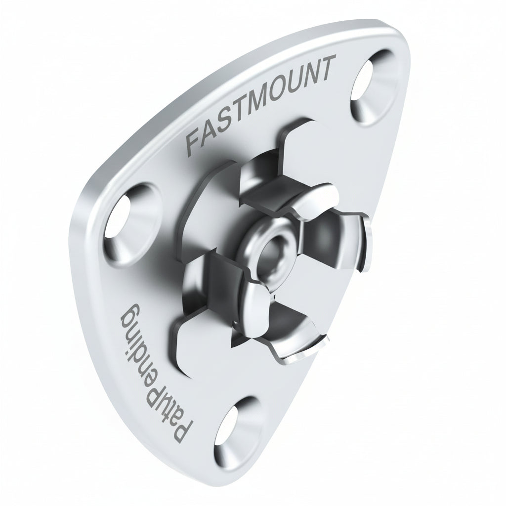 FASTMOUNT Maxi Metal Set - Buchse MC-NPF10 & Clip MC-NPM10B, Messing vernickelt, 10kg Clip
