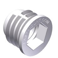 TRUDESIGN FASTMOUNT Einschraubbuchse NZPCF1 - Selbstschneidendes Gewinde, Weiß, 4mm Spaltmaß
