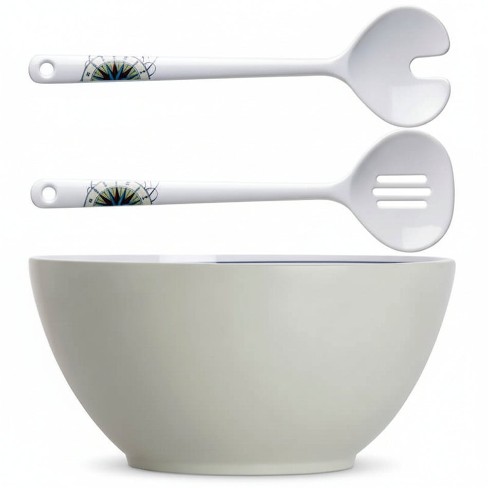 Marine Business Oceans Salatschüssel Ø 25 cm - Melamin mit Salatbesteck