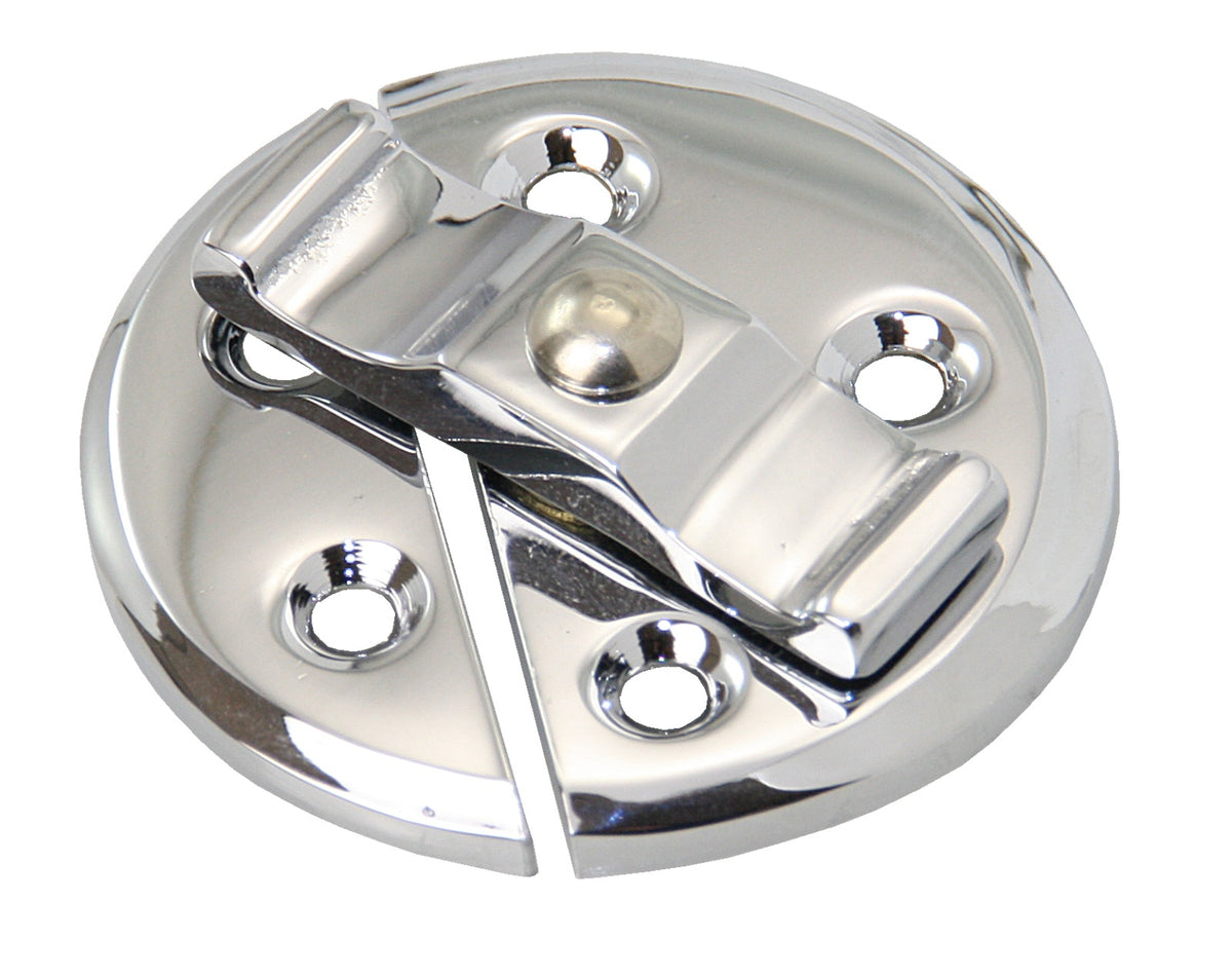 Vorreiber auf Grundplatte rund - Edelstahl A4 - 45mm