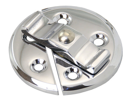 Vorreiber auf Grundplatte rund - Edelstahl A4 - 45mm