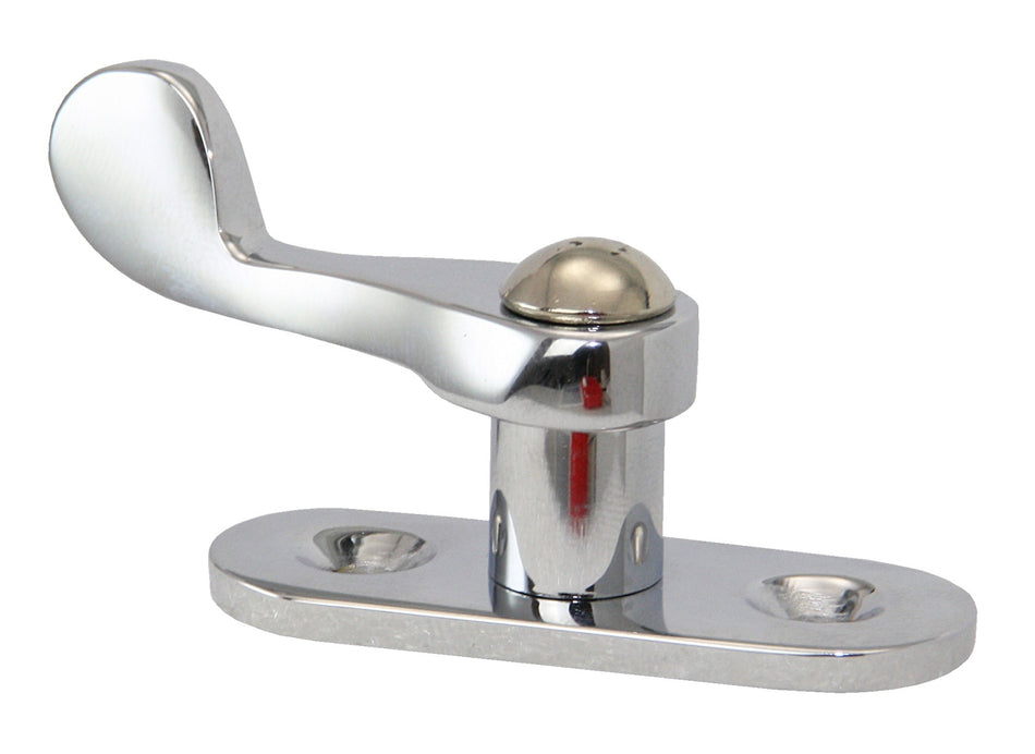 Vorreiber auf Grundplatte oval - Edelstahl A4 - 2 Varianten - 45mm 10 mm