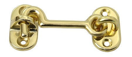 Sturmhaken Kabinenhaken Messing poliert - Türhaken Boot