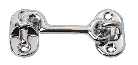 Sturmhaken Kabinenhaken Messing verchromt - Türhaken Boot