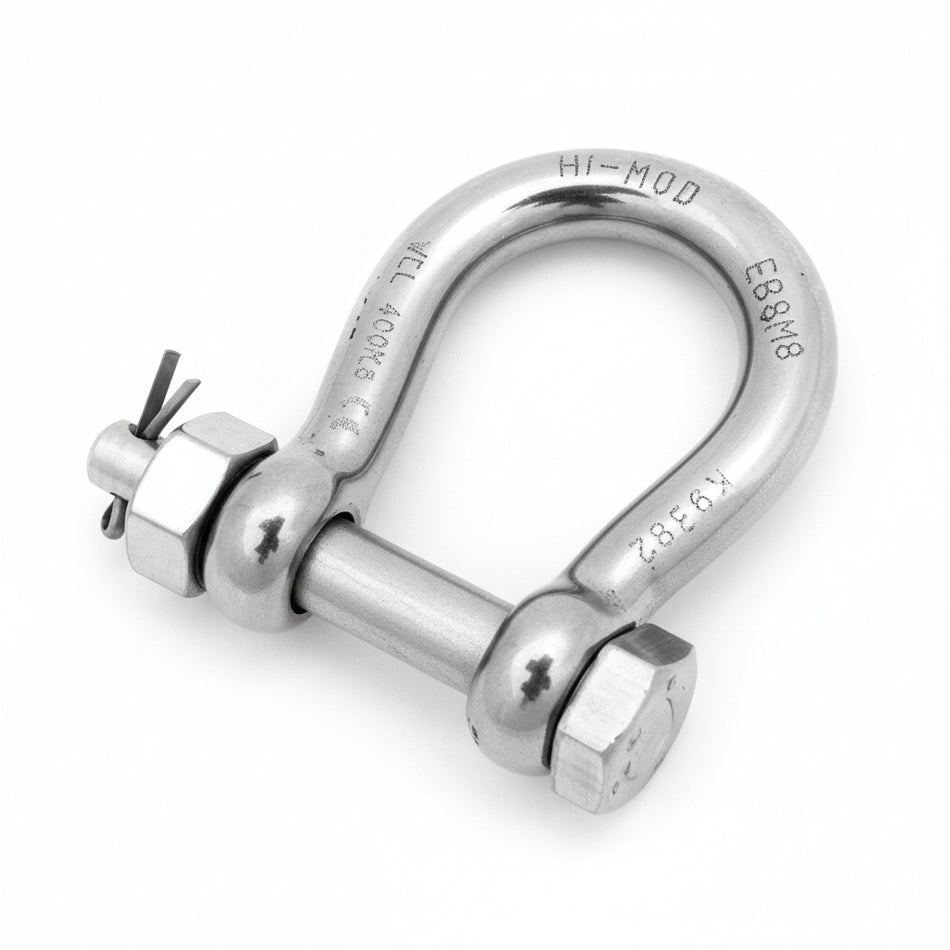 Schäkel PETERSEN - geschmiedet, Edelstahl - geprüft, geschweifte Form