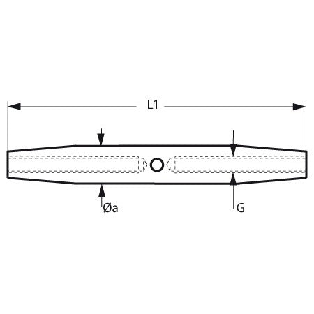 BLUEWAVE Wantenspannerhülse geschlossene Form Edelstahl 1.4401 - M5 bis M20 - metrisches Gewinde