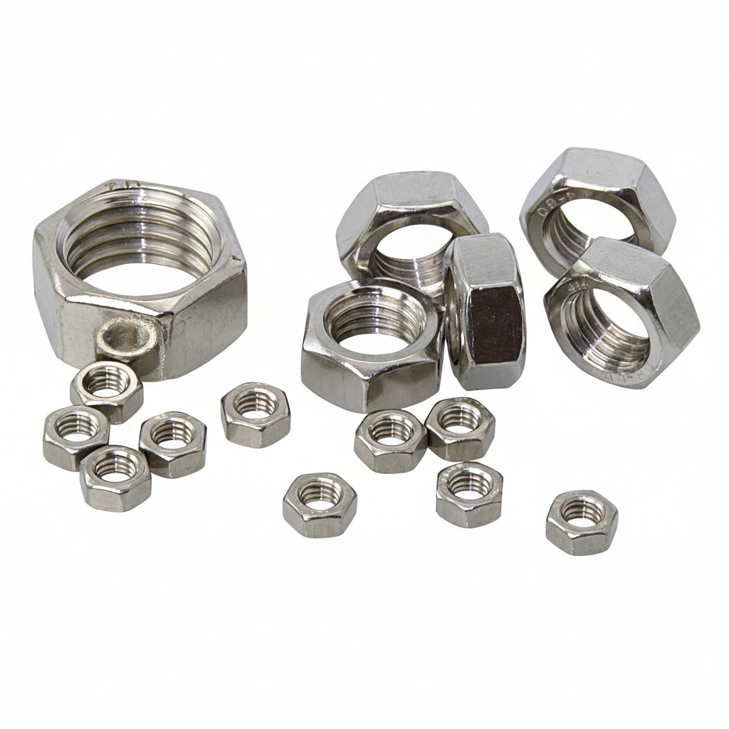 Wantenspanner Muttern UNF-Feingewinde - 1/4" bis 1" - Sicherungsmuttern mit geringen Außenmaßen