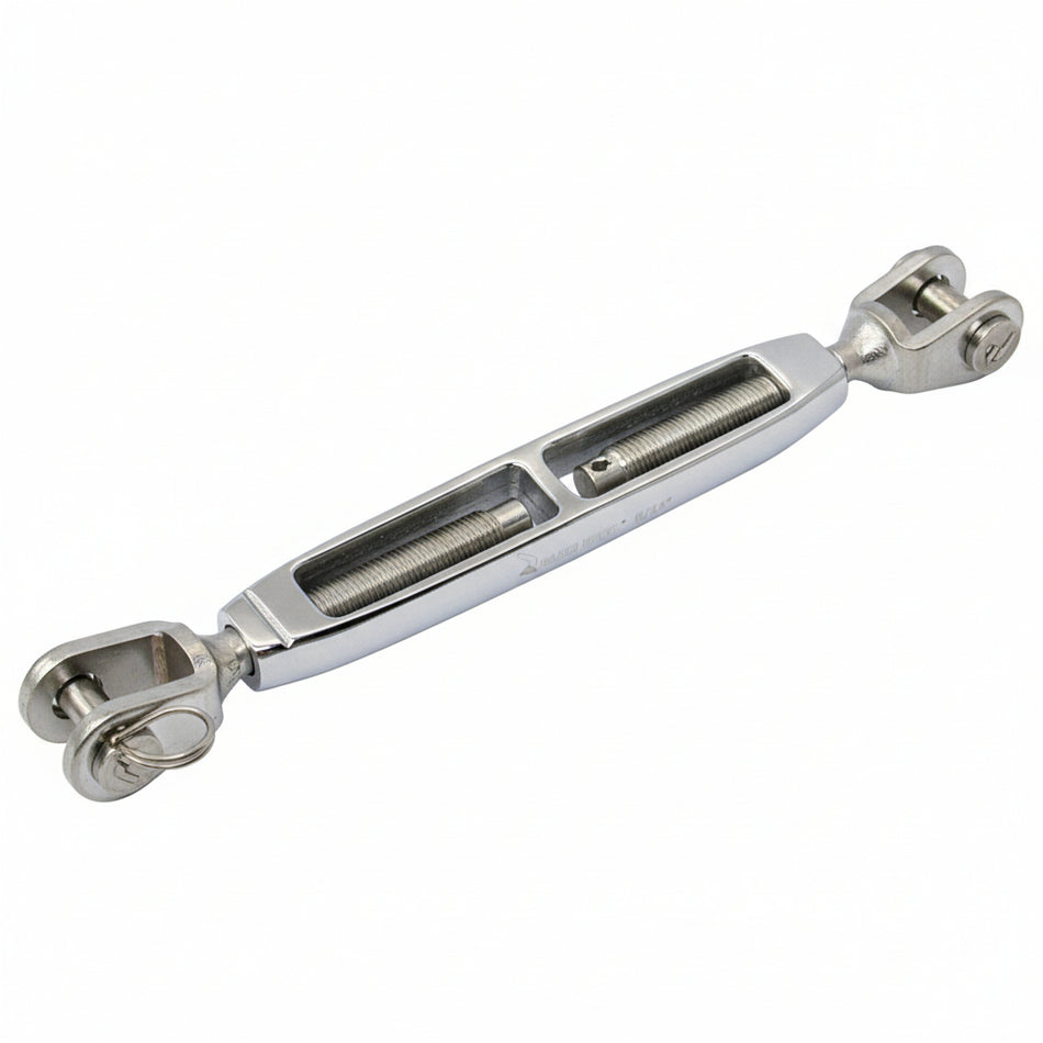 BLUE WAVE Wantenspanner Gabel/Gabel Feingewinde UNF Edelstahl 1.4401 Bronze - 1/4"-3/4"