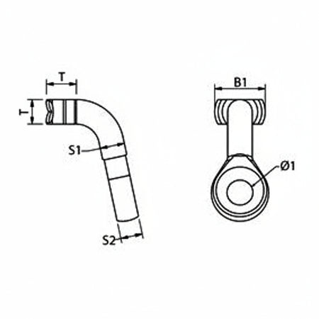 Trapez-Beschläge - Trapez T-Terminal für Dyneema-Tauwerk