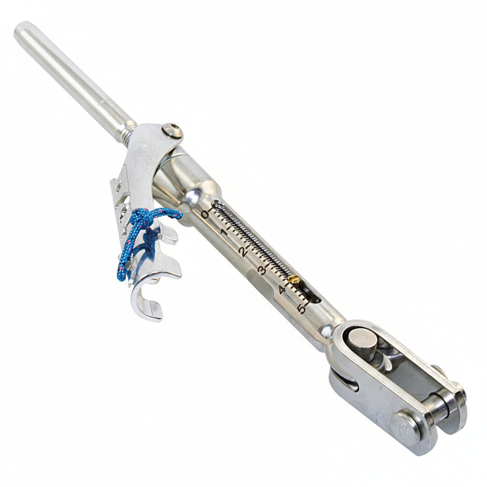 BLUE WAVE QRT Racing Wantenspanner Terminal-Toggle Feingewinde UNF Edelstahl 1.4401 - 1/4"-7/16"