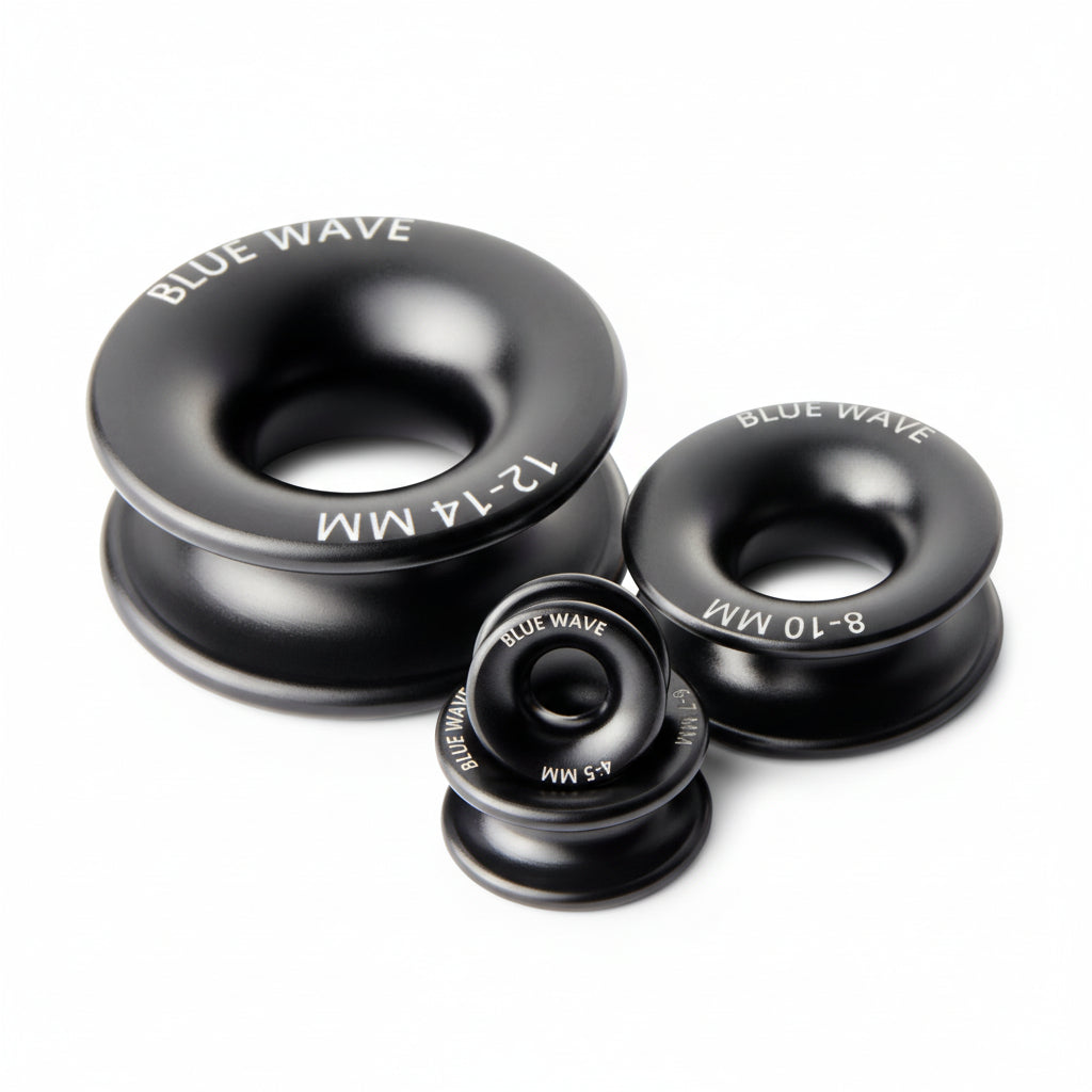 Seil-Rundkauschen BLUEWAVE - Aluminium mit PTFE Beschichtung