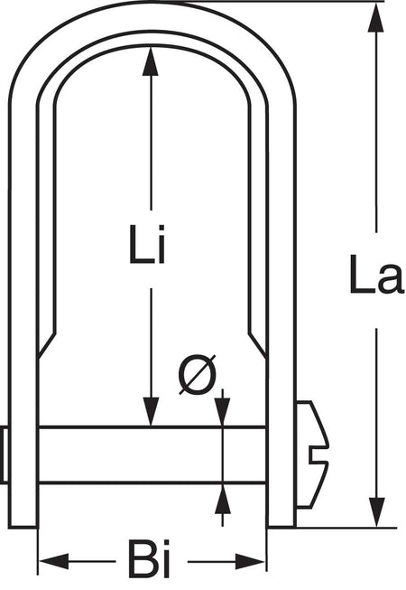 Blue Wave Mastrutscher-Schäkel Edelstahl - Flachschäkel mit Schlitzschraube