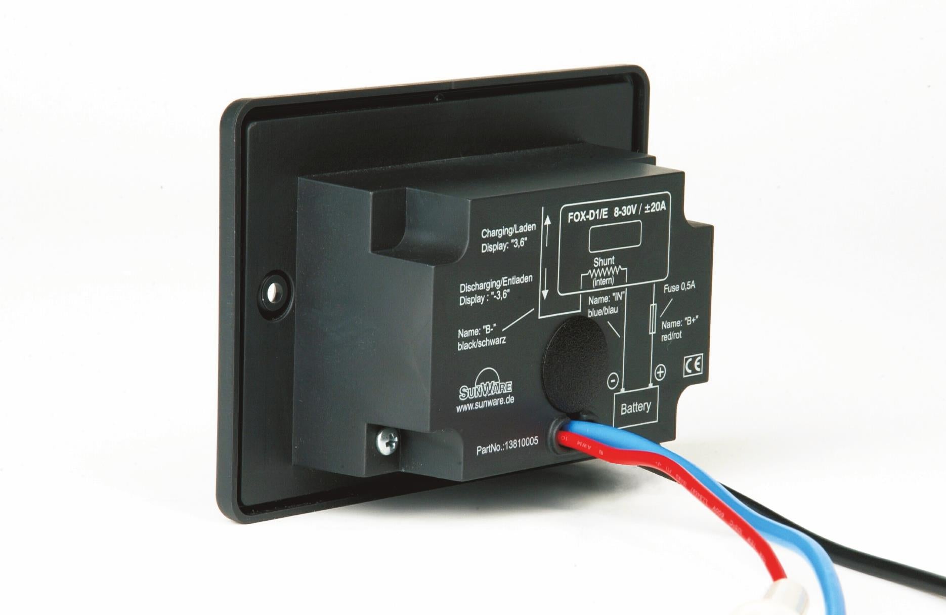 Sunware Laderegler FOX-D1 Einbau 12/24V 20A