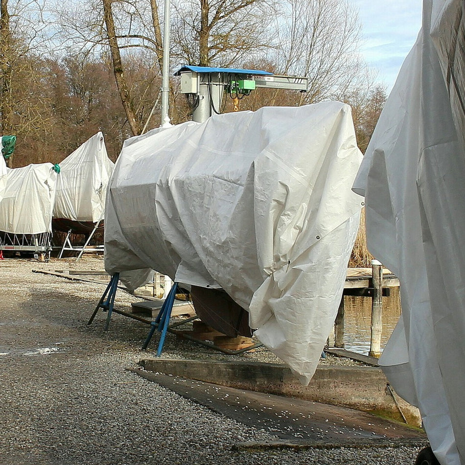 Abdeckplane plane#14 / plane#16 transluzent weiß randverstärkt