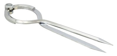 Einhand-Marinezirkel 190mm verchromt mit Etui seewasserfest