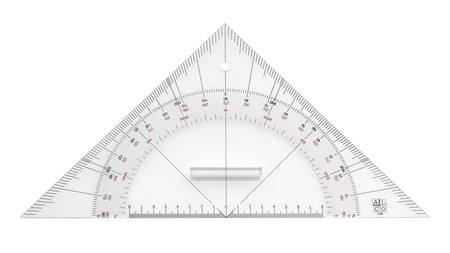 Kursdreieck Anlegedreieck Plexiglas 330mm mit Griff - Boot Kursdreieck