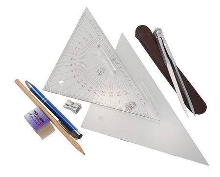 Ausbildungs-Set Navigation mit Zirkel Kursdreieck - Boot