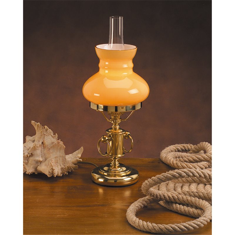 FORESTI & SUARDI Tischleuchte Messing Poliert E14 - Maritime Schreibtischlampe 400mm