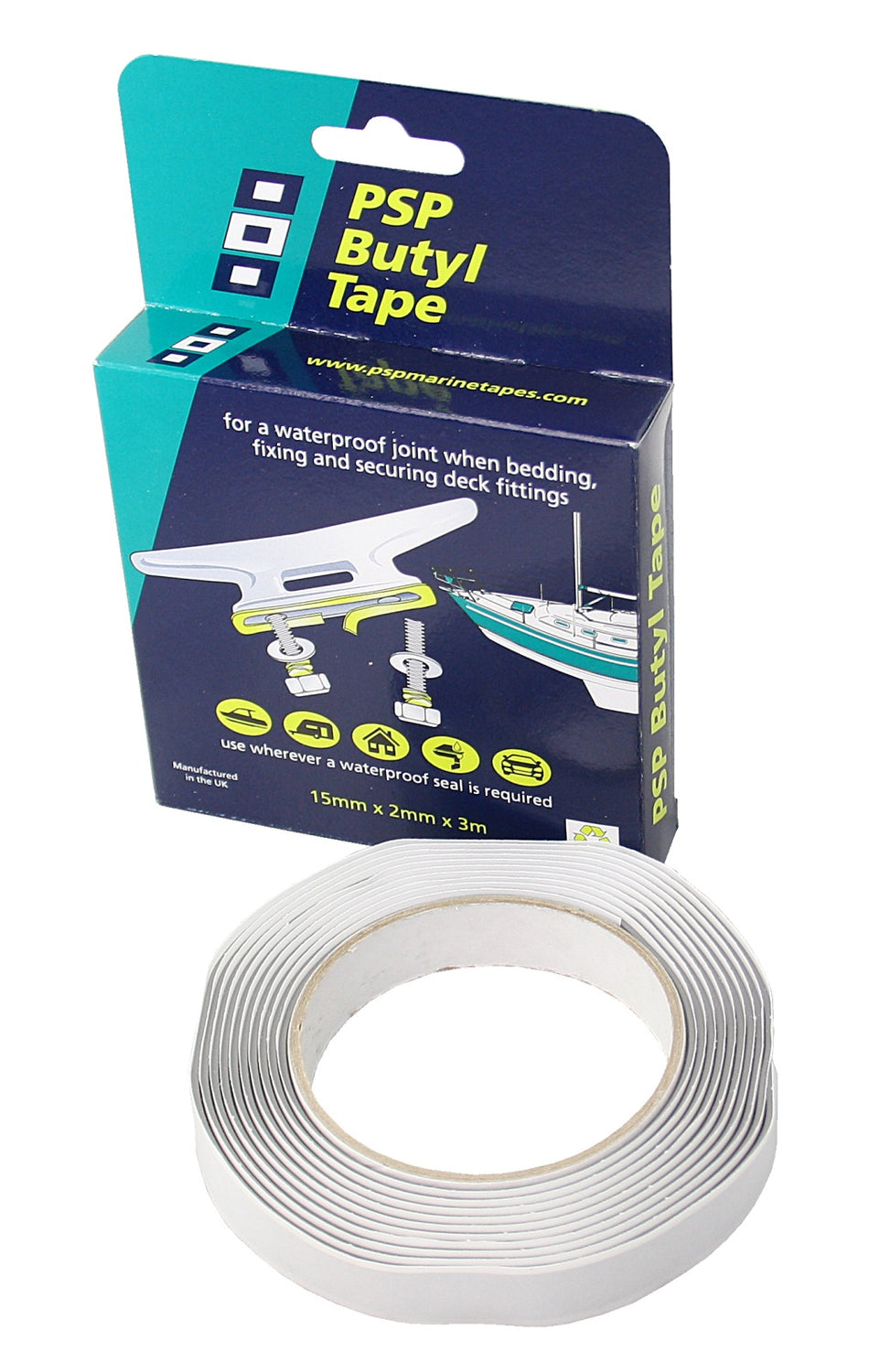 PSP Butyl Tape 15x2mm 3m grau - Wasserdichtes Dichtungsband