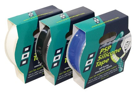 PSP Silikon Dichtband selbstverschweißend 25mm x 3m - weiß/blau/schwarz