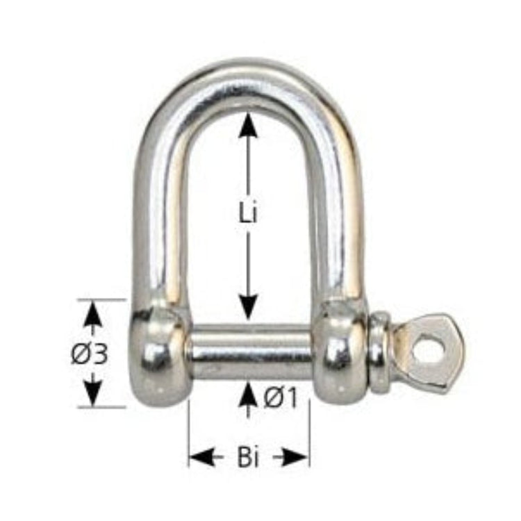 Schäkel Edelstahl A4 geschmiedet – Standardqualität, 4–12 mm