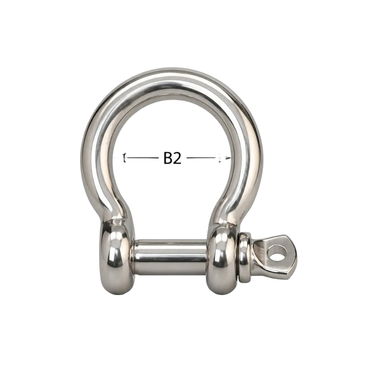 Schäkel geschweift – Edelstahl A4 geschmiedet, 3–12 mm