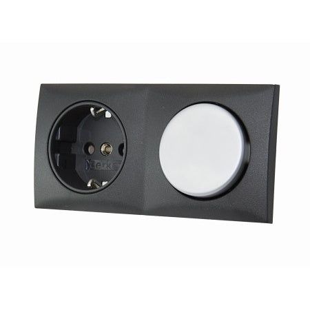 BERKER Rahmen mit Deckel Integro Flow - 59,5x59,5mm