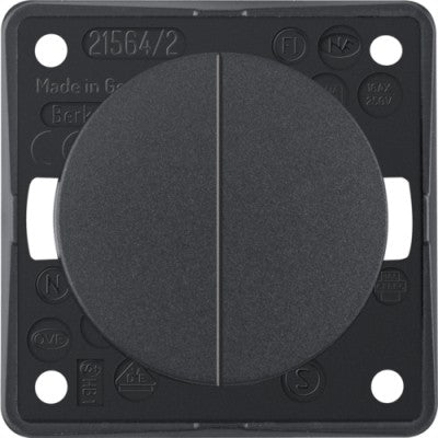 BERKER Doppel-Wechselschalter Integro Flow 230V 16A - 4-Loch Schraubbefestigung