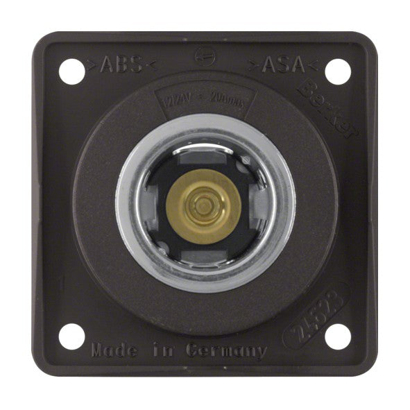 BERKER Steckdose Integro-Modul 12-24V 20A - 4-Loch Schraubbefestigung braun matt