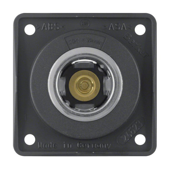 BERKER Steckdose Integro-Modul 12-24V 20A - 4-Loch Schraubbefestigung schwarz matt