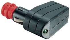 Universal-Winkelstecker 90° 12/24V 8A mit LED und Sicherung