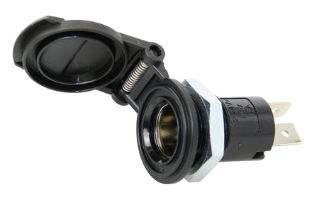 Einbausteckdose rund mit Deckel 12mm 6-24V max. 16A