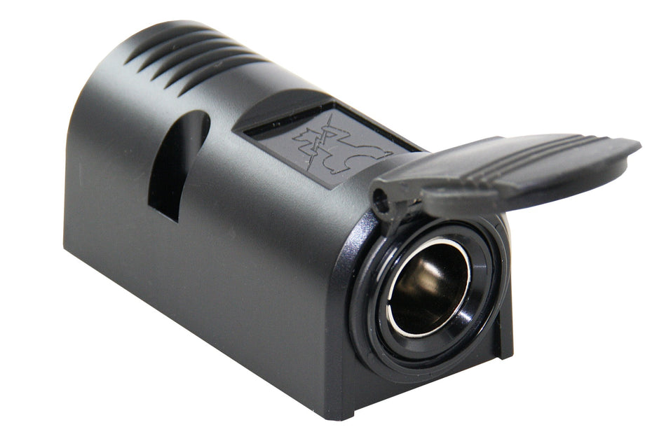 Aufbausteckdose 12mm mit Deckel 12/24V 16A für Normstecker