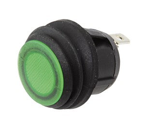 Wippschalter rund 12/24V 10A 25mm IP65 - ohne LED / LED grün / LED rot grün