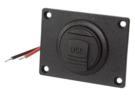 PRO CAR USB-A Einbau-Doppelsteckdose Mit Deckel 12/24V 2x2,5A eckig