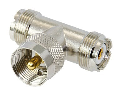 Koaxial Adapter Set - Stecker, Reduzierhülse, Verbinder UHF T-Verbinder UHF UHF