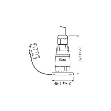 QUICK Steckverbinder, wassergeschützt 48V 3A 12-polig