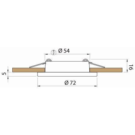 QUICK LED-Deckenleuchte Club TED C A4 12/24V 72mm, warmweiß, poliert