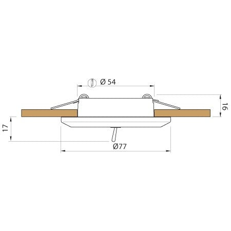 QUICK LED-Deckenleuchte Selene C A4 12/24V 77mm, warmweiß, poliert