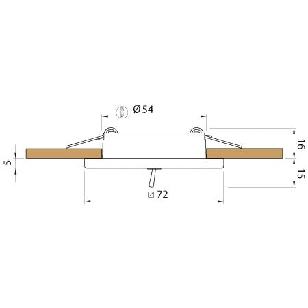 QUICK LED-Deckenleuchte Bryan CS A4 12/24V 72x72mm, warmweiß, poliert
