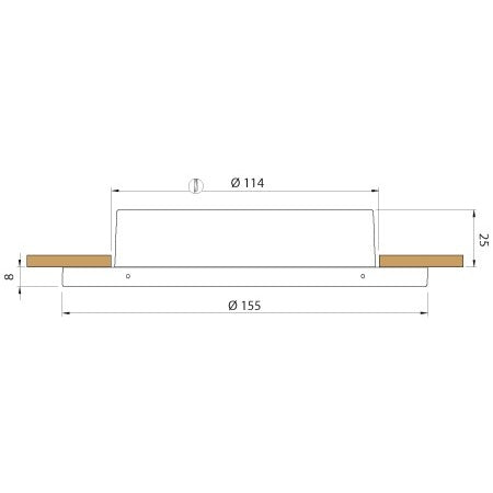 QUICK LED-Deckenleuchte Thekla Lux A4 12/24V 155mm, warmweiß/rot, poliert