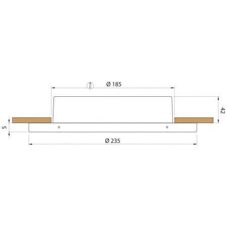 QUICK LED-Deckenleuchte Kleos 235 A4 24V 235mm, warmweiß, poliert