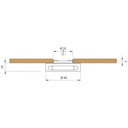 QUICK LED-Wandleuchte Grace 1L A4 12/24V 44mm, warmweiß, poliert