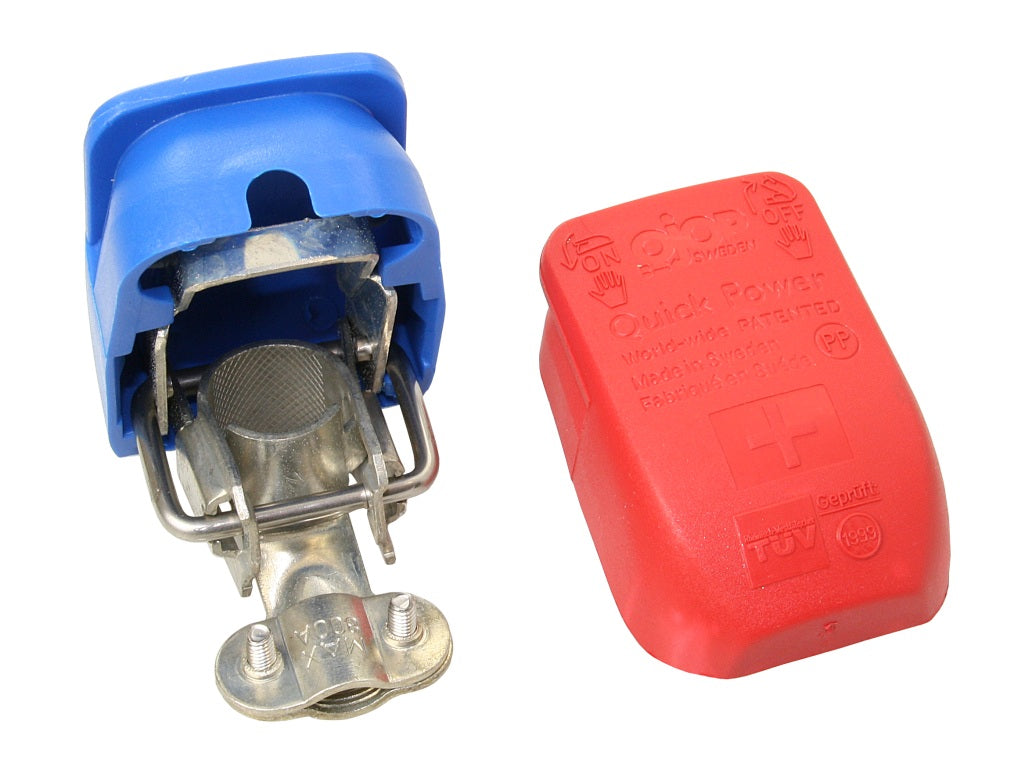 Batterie-Polklemmen mit Schnellverschluss A4/PP rot/blau Paar