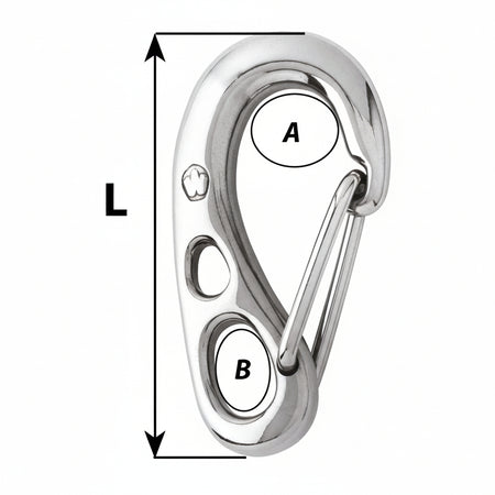 WICHARD Sicherheits-Schnapphaken Edelstahl 1.4542 - hochfest