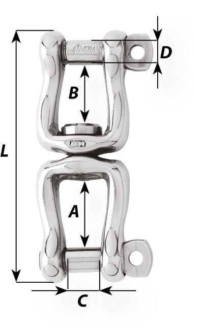 Wirbelschäkel Edelstahl - Drehbare Verbindung für Rigging