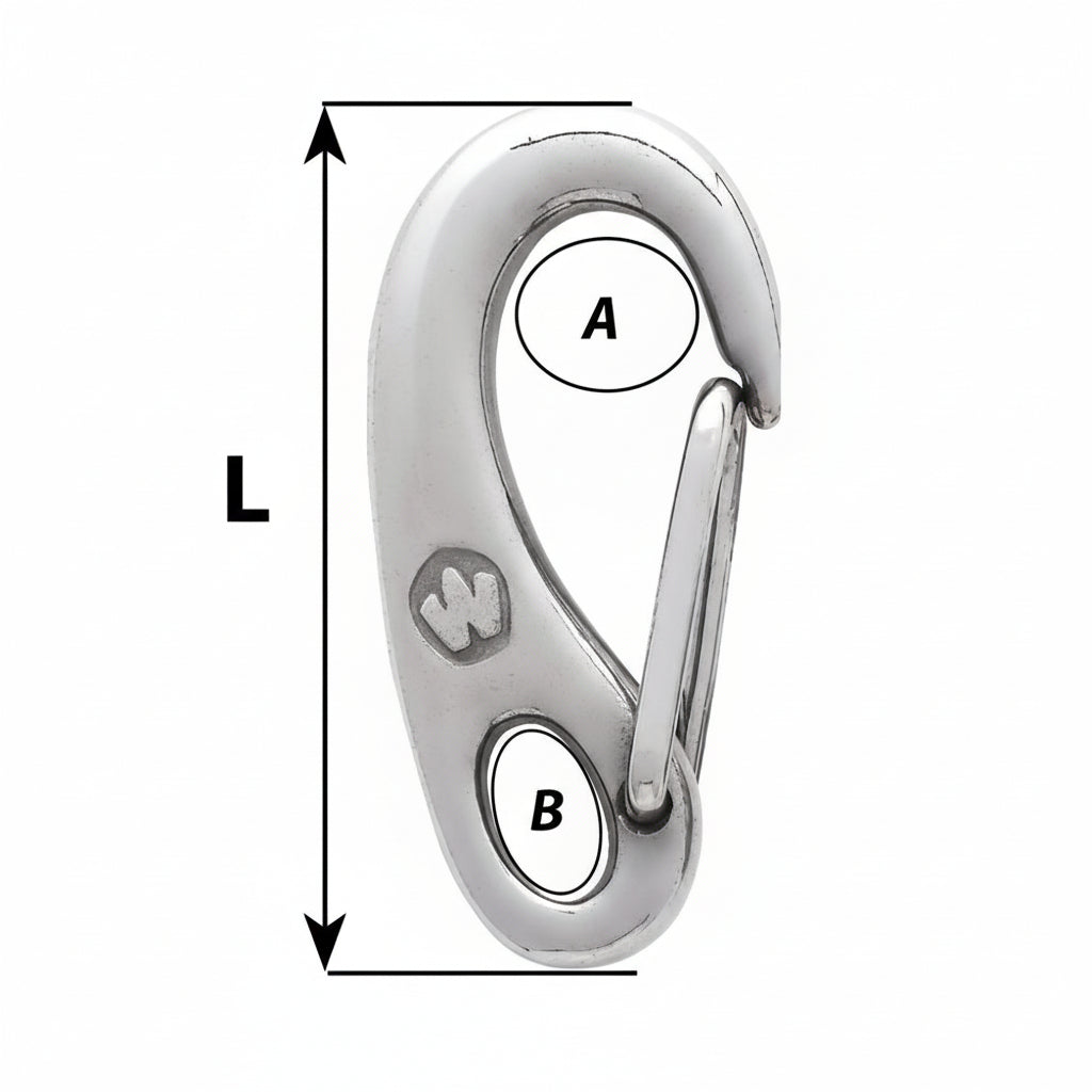 WICHARD Schnapphaken Edelstahl 1.4404 - verschiedene Größen