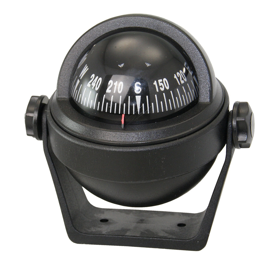 RIVIERA SIRIUS BS2 Kompass 65mm mit Haltebügel - Frontablesung mit entspiegelter Glaskuppe schwarz