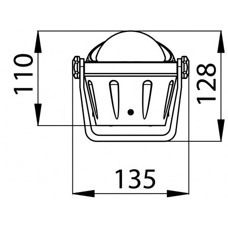 RIVIERA BUSSOLA BA2 Kompass 70mm mit Haltebügel - LED-Beleuchtung mit entspiegelter Glaskuppe